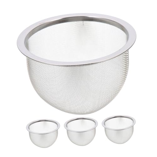 GRIRIW 4Piezas Inoxidable Con Fina Filtros Para Tetera Accesorios De Infusión De Exterior Interior Altura