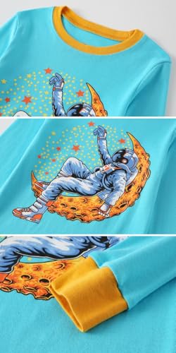 Image of Little bety Boys 4 Pieces Cotton Pajamas Toddlers Long Sleeve 24M-12Years