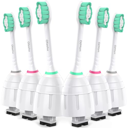 Image of Replacement Toothbrush Brush Heads for Philips Sonicare E Series Essence Elite Xtreme Advance CleanCare All Screw On Electric Toothbrush 7022 /66, 6 Pack