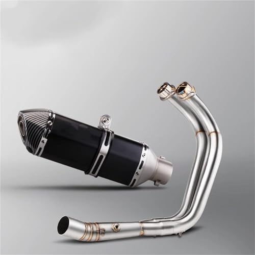 SQNYDH Pot D'Échappement Silencieux D'échappement pour Moto pour Yamaha XSR700 XSR 700 2014-2024, Système D'échappement Complet avec Tube Liaison Avant. Moto Silencieux Tuyau(Couleur 2)