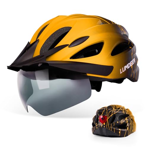 Casco de bicicleta urbano para hombre y mujer con gafas desmontables