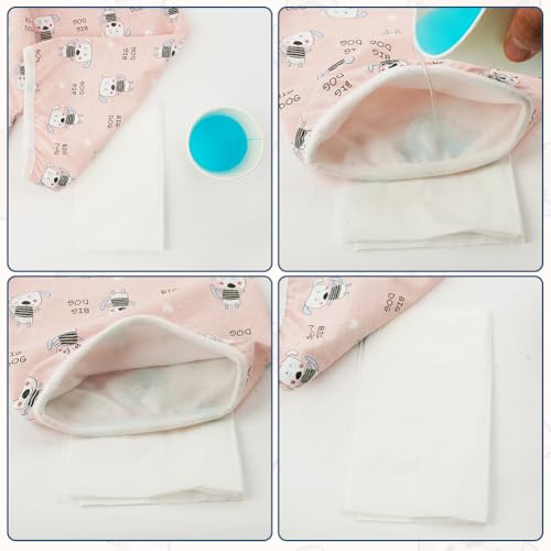 Aolso Baby Trainingshose, 2 Stück Hohe Taille Töpfchen Trainingshose, Baby Windelhosen für Kinder, Baumwolle, Waschbar und Wiederverwendbar, 0-6 Jahre alt (Hund/weißer Bär)