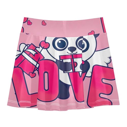 Clothes Athletic Shorts Girls Skorts Skirts with Shorts Butterfly Cupid Panda Love Pink 4t2