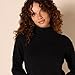 Amazon Essentials Women's Pull-Over Cotton Sweaters, Funnel-Neck, Available in Plus Size, Black, Large