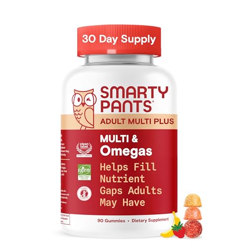 SmartyPants Multivitamin Gummies, Omega 3, Vit D3, C, B12