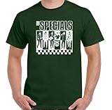 Men's Printed T-Shirt The Specials T-Shirt 2Tone Mens SKA Two Tone 2 Tone Top Scooter Unisex Erwachsene Gr. S, Waldgrün