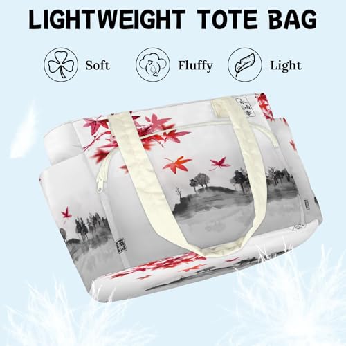 Sac fourre-tout matelassé grand format avec fermeture éclair