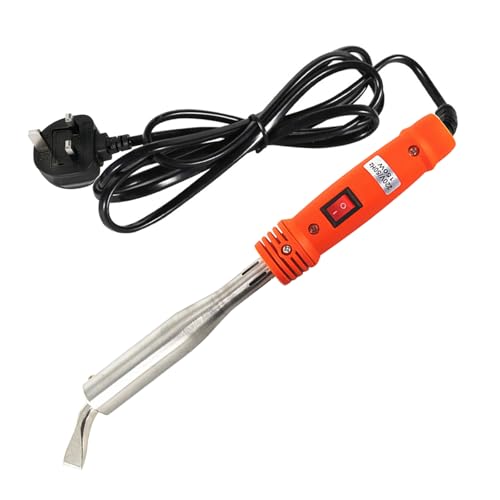 Inscrip Electric Soldering Iron, 150W / 200W / 300W Quick-Heated Elbow Head Electric Soldering High Power Welding Iron Gun with Switch, Stainless Steel Electronic Repair Tool, UK Plug (150W)