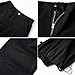 WZIKAI Womens Parachute Cargo Pants Y2K Baggy Cargo Pants Wide Leg Casual Joggers with Pockets Black S