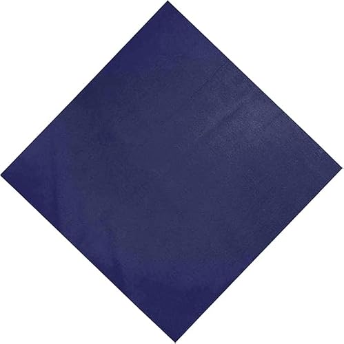 Image of Kiran Fashion Bandana HEadband Scarf headscarf Unisex Men Woman Plain Solid Colour, Cotton Bandana Head Neck Wrist Handwrap (Navy Blue)