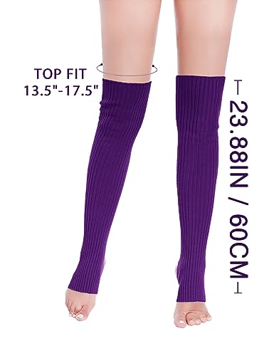 Image of v28 Women's Neon Knit Leg Warmer for 80s Party Dance Sports Yoga