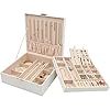 ProCase Jewelry Box for Mother’s Day Gift, Large Leather Jewelry Organizer Storage Case with Two Layers Display for…