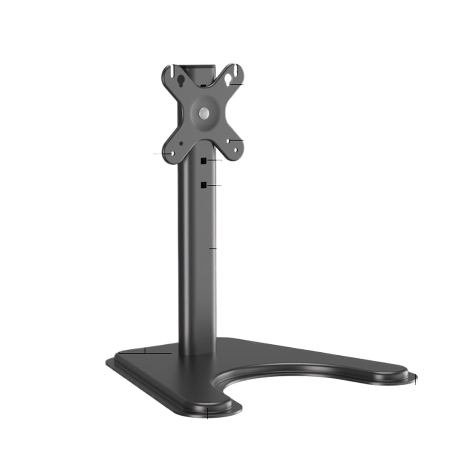IKPGBZXM Monitor stand rotation and height adjustment hole spacing(Chfitblack2)