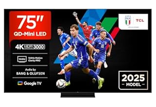 TCL 75Q7C 75” QLED TV 4K QD-Mini LED, HDR Premium 3000, Google TV (Dolby Vision IQ & Atmos, Pannello HVA, Refresh Rate 144Hz, Google Assistant Hands-Free, Apple AirPlay 2 & Alexa)