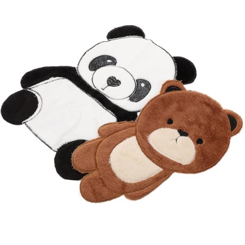 NUOBESTY Parches Bordados para Chaquetas y Bolsos 2 Piezas Oso y Panda Apliques para Costura y Decoración en Tiendas de Ropa