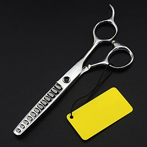 Hair Cutting Scissors, Professional 6 inc japan 440c 12 teeth color hair scissors cutting barber haircut thinning shears hairdressing scissors BY ZZYY (Color : Red)