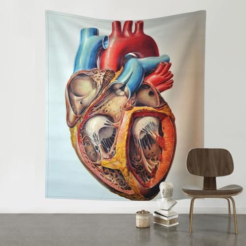 Tapisserie murale anatomie humaine grand format tissu avec crochets