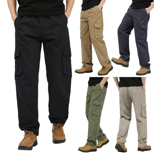 Flexrover - Comfort Elasticity Cargo Pants, Men's Oversized Durable Overalls, with Multi-Function Pockets3