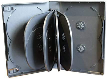 New 1 Pack Black Multi Twelve Tray DVD Case Box 33mm 12 Discs Holder W Flap Premium Quality