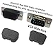 SHANFEILU VGA Port Cover Anti Dust Cap VGA Plug Protector for RS232,DB15,DB9 VGA Male Port Connectors 50 PCS 17 mm x 9 mm(Black)