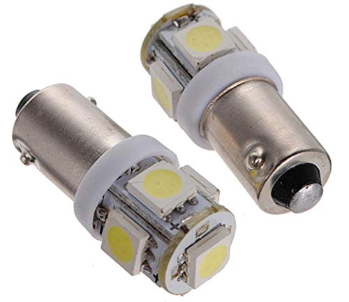 Jklcom Ba9S Led Light Bulbs White 5050 5Smd Ba9S 12V Led Light Bulb For Car Interior Light Bulb License Plate Light Bulb Car Replacement Lights Door Light,Pack Of 20 #TOP4