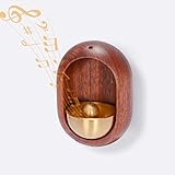YMYP Shopkeepers Bell - Timbre magnético para apertura de puerta, calcomanía de nevera y puerta de granero (nogal ovalado)