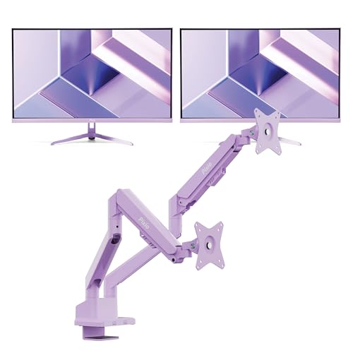 Image of Pixio Two PX27U Wave Purple 27 inch 160Hz Refresh Rate 4K 3840x2160p Resolution Fast IPS Panel 1ms GTG Response Time 4K Gaming Monitor and PS1D Wave Purple Dual Monitor Arm