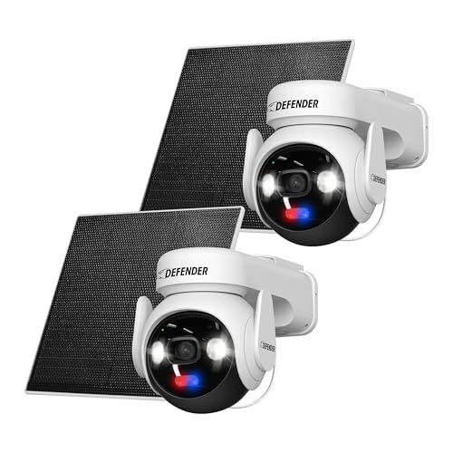 Solar 4K Security Cameras Wireless Outdoor, 360&deg; PTZ, AI Human Detection, Color Night Vision, Battery Max with 5W Solar Panel, Weatherproof Home Surveillance - AOV AI Guard Ultra-Charge-2 Pack