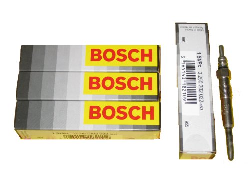 4 Piece Set of Bosch Glow Plug # 0250202022 / 80028 - Volkswagen / VW #'s N10140104, N10140105, N10140103