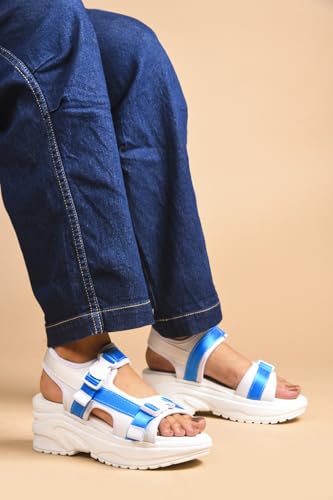 TRYME Classy Platform Heels Blue - Image 3