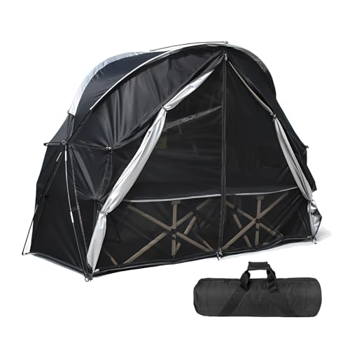 1 Person Cot Tent with Breathable Mesh Door and Screen Windows – Easy to Put Together, All-Weather Shelter for Camping & Backyard, Without Bed