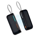 充電式カイロ 【業界初売り·充電ケーブル付属】270°全面発熱 3秒急速発熱 4階段温度調節 9000mAh 大容量 電気カイロ 充電ケーブル付属 モバイルバッテリー機能 クリスマスプレゼント 23時間連続発熱可能 【新型磁気式/分離式設計】 小型 超軽量 持ち運びやすい 5V/2A急速充電 旅行 出張 通勤通学用 (ブラック)