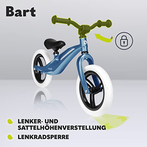 Lionelo Bart Laufrad ab 2 Jahre bis zu 30 kg, Magnesiumrahmen, 12 Zoll Räder, Lenkrad und Sattel höhenverstellbar, Lenkradschloss, Fußstütze, Tragegriff, Ultraleicht – Bild 6