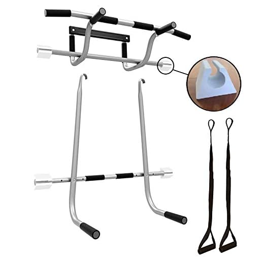 SHAMROCK TRIPLE GYM Raised Pullup Bar (Pullup Bar, Dip Bars & Suspension Trainer)