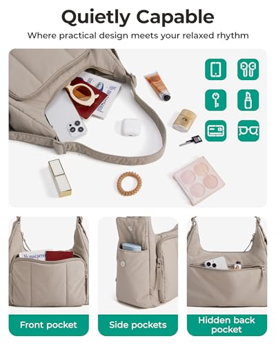 BAGSMART Puffer Crossbody Hobo Bag