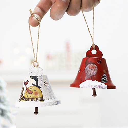 Laputa Christmas Ornaments,Christmas Bell Pendant Snowman Santa Claus Pattern Bell Pendant Xmas Tree Hanging Pendant For Wedding Festival Christmas Tree Red Snowman Snowman #TOP2