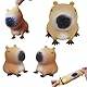 4 Stück Capybara Squishy, Niedliche Capybara Anti-Stress-Spielzeuge, Perfekt für Büro, Schule oder als Geschenk, Ideal für Stressabbau und Entspannung