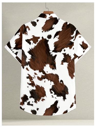 Men's Western Cowboy Button Down Shirt Short Sleeve Summer Casual Collared Shirts2