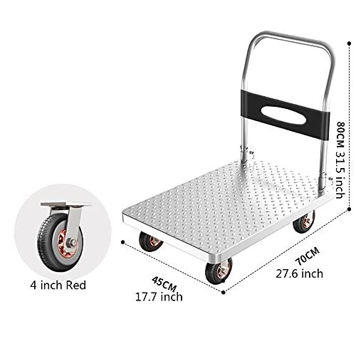 Carretilla plana de mano plegable de acero resistente miniatura 2