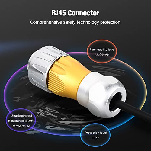 Conector IP67 Impermeable CAT6 RJ45 Ethernet miniatura 4