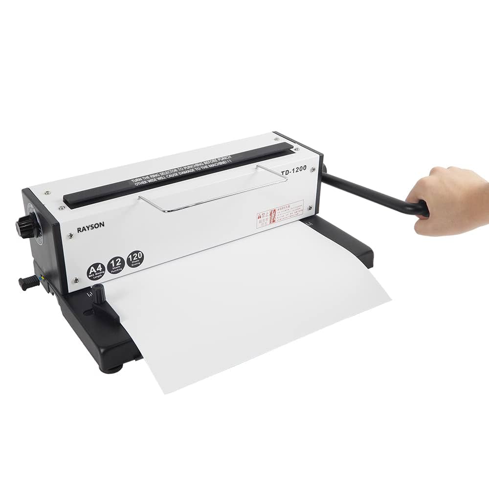 Amazon.co.jp: RAYSOONER TD-1200 製本機｜34穴 角穴（4×4mm