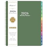2026 Planner - 2026 Monthly Planner, JAN 2026-DEC 2026, Monthly Planner/Calendar 2026 with Colorful Tabs, 2026 Calendar Planner for Daily Organizing - Waterproof Cover (8