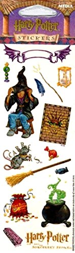 Harry Potter Magical Items Stickers - Sorting Hat, Chocolate Frog, Potions Class, Scabbers and More