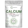 Calcium 1,200mg with Vitamin D3 & K2, 300 Tablets | Calcium Supplements for Women & Men | Mineral Complex Support Bone, Teeth, Colon & Cardiovascular Health | Non-GMO, Gluten-Free