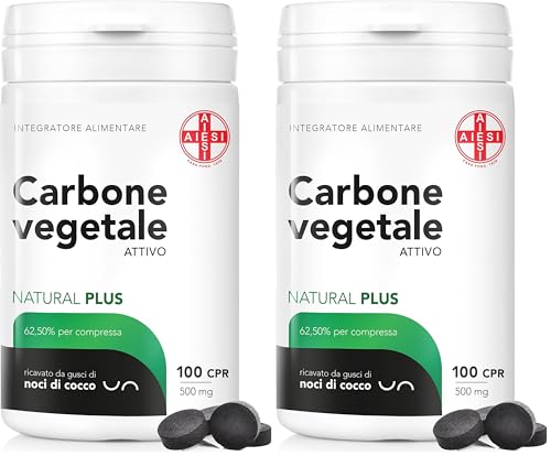 AIESI® Carbone Vegetale Attivo di grado alimentare in compresse da