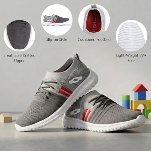 Image of TRASE Kids Sports Shoes for Boys | Lightweight Comfortable Running & Walking Shoes with Anti-Skid Sole
