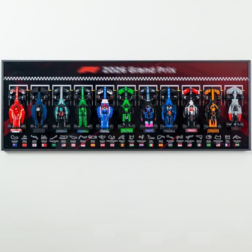 iCUANUTY Display Wallboard Compatible with Lego Speed Champions F1 11-in-1 Collectors Pack Car Wall Mount Compatible with Lego 66802+77259 Collectible F1 Model Car Kit(No Car Included)