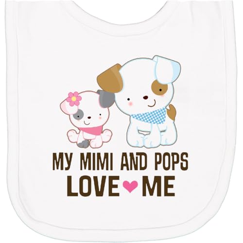 inktastic Mimi and Pops Love Me Grandchild Newborn Bib