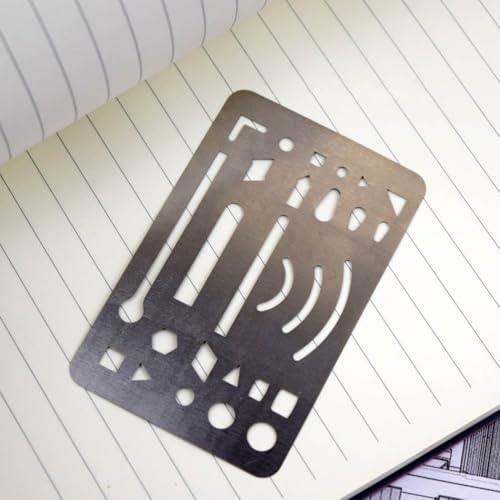 EXCEART 6 Pcs Erasing Template Metal Drawing Erasers Circle Template Metal Drafting Tools Erasing Shield Template Sketching Mechanic Tools Drawing Template Construction Supplies Mechanical - Image 4