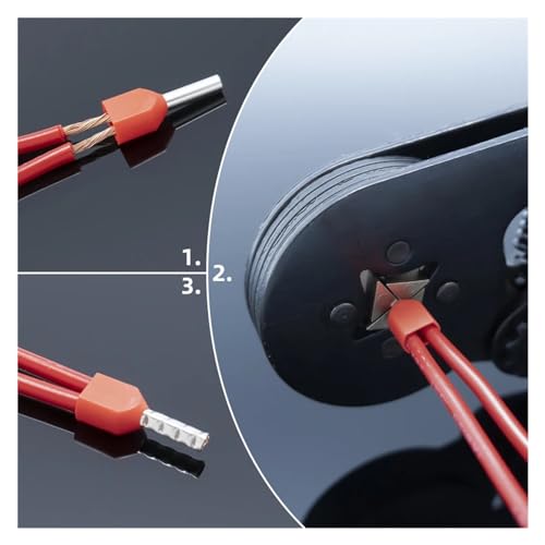 Terminales para cable de doble entrada TE7512 con virola aislada de plástico azul de 1000 Uds 3